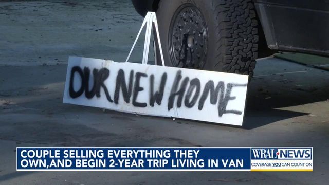 Couple sells everything they own to begin 2-year trip living in van