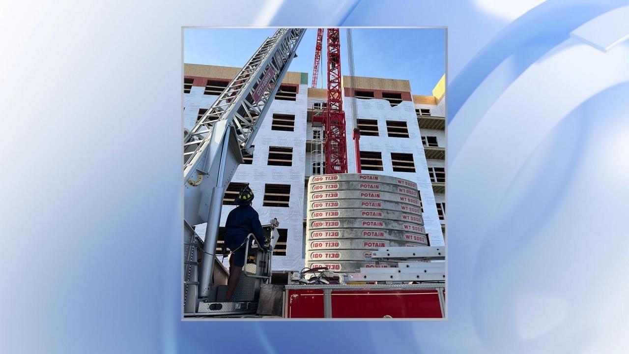 Durham firefighters rescue unresponsive man at 80 feet at construction site