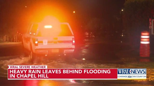 Heavy rain leaves behind flooding in Chapel Hill