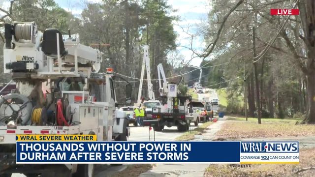Cleanup underway in Durham after Tuesday's severe storm causes damage