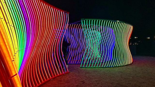 On cam: Walk through a fiber optic rainbow maze in Cary