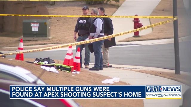 Police say multiple guns were recovered from suspected Apex gunman's home