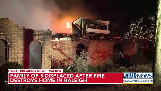 Raleigh family of 5 loses home in fire