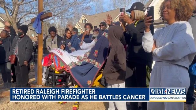 Retired Raleigh firefigther honored with parade as he battles cancer 