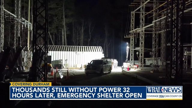 Thousands still without power 32 hours later, emergency shelter open 