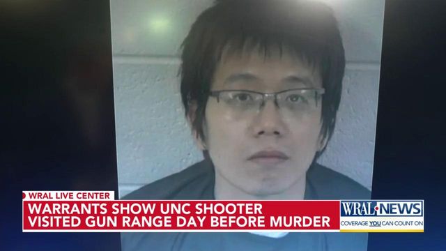 Warrants show UNC shooter visited gun range day before murder 