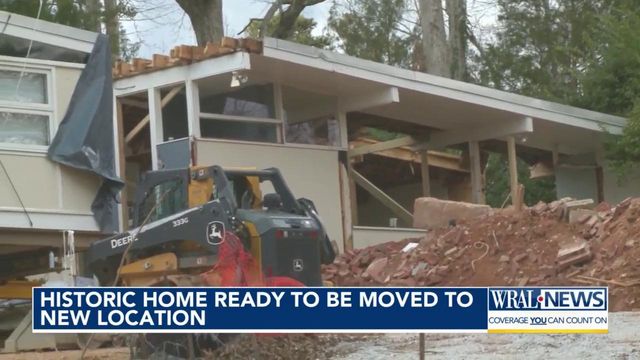 Historic home ready to be moved to new location 