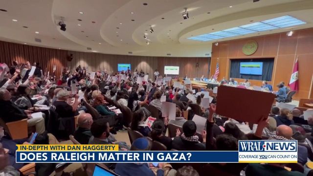 Do calls for Raleigh to adopt a ceasefire resolution matter in Gaza?