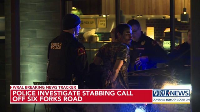 Police investigate stabbing call off Six Forks Road