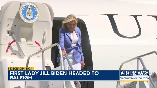 First Lady Jill Biden to arrive in Raleigh for campaign event on Friday