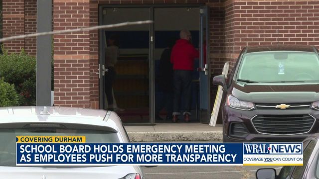School board holds emergency meeting as employees push for more transparency 