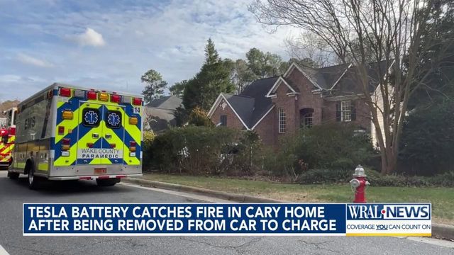 Car battery explodes in Cary home after being removed from car to charge 