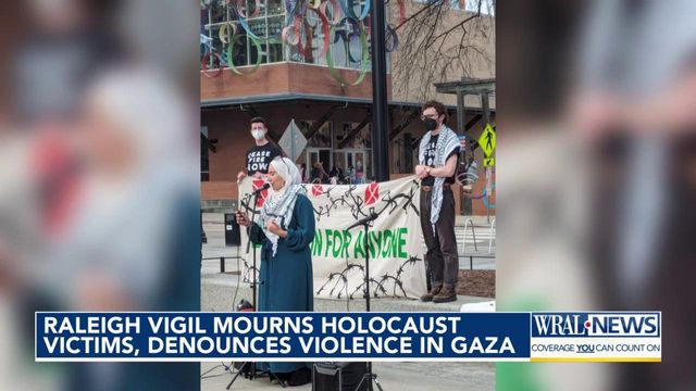 Raleigh vigil mourns holocaust victims, denounces violence in Gaza  