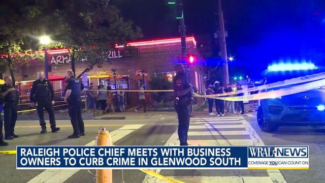 Raleigh Police Chief meets with business owners to curb crime on Glenwood South