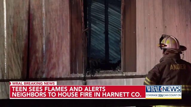 Teen sees flames and alerts neighbors to house fire 