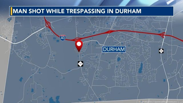 Man shot while trespassing in Durham