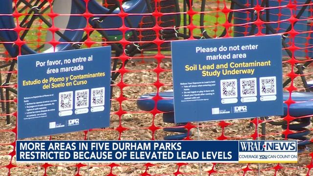 More areas in 5 Durham parks restricted due to elevated lead levels, new EPA guidlines
