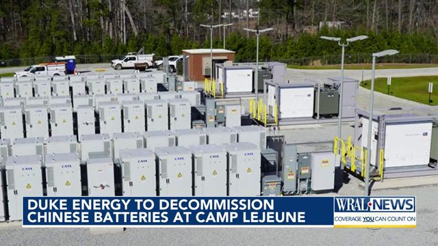 Duke to decommission batteries made in China on Camp Lejuene