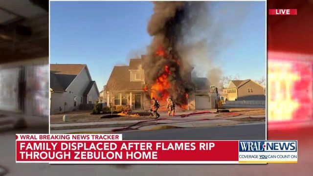 Family displaced after fire rips through Zebulon home