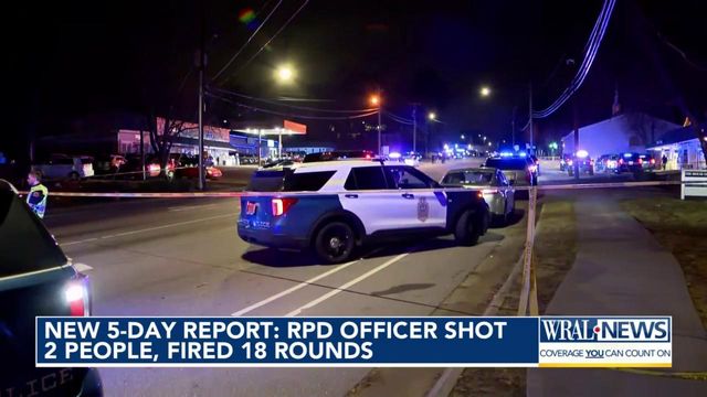 Report: Raleigh police officer shot 2 people, fired 18 rounds