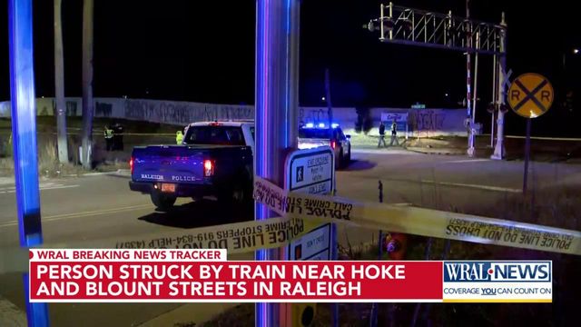 Person struck by train near Hoke and Blount Streets in Raleigh   