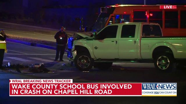 Wake County school bus involved in crash on Chapel Hill Road