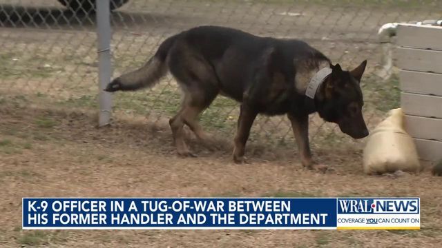 K-9 officer in a tug-of-war between his former handler and Dunn Police Department
