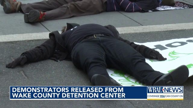 26 arrested, released after downtown Raleigh die-in