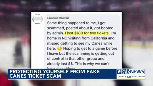 Protecting yourself from fake Carolina Hurricanes ticket scam