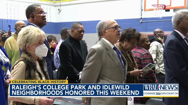 Raleigh's college park and Idlewild neighborhoods honored this weekend   