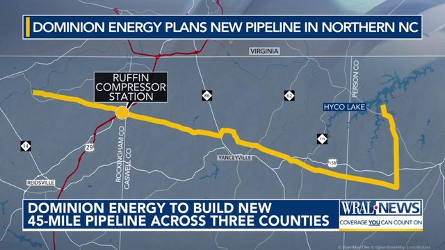 Dominion Energy plans new pipeline across 3 counties