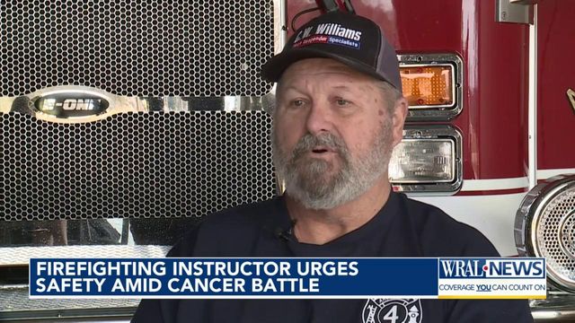 NC firefighting instructor urges safety amid cancer battle