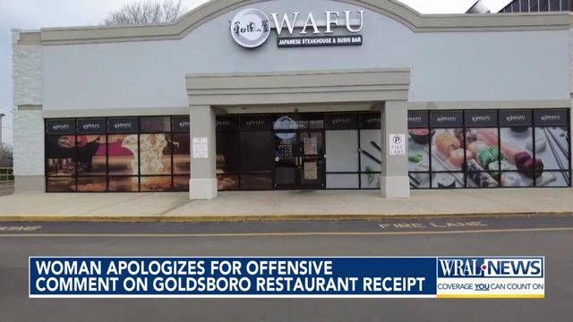 Woman leaves offensive comment on receipt at Goldsboro restaurant