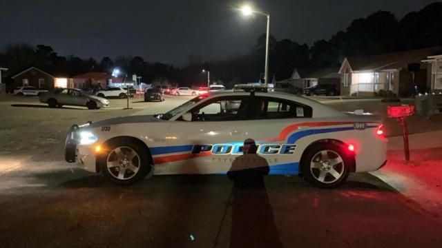 Fayetteville police car at Previs Road. Photo courtesy of Steve Boyette.