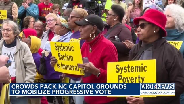 Crowds pack NC capitol grounds to mobilize progressive vote 