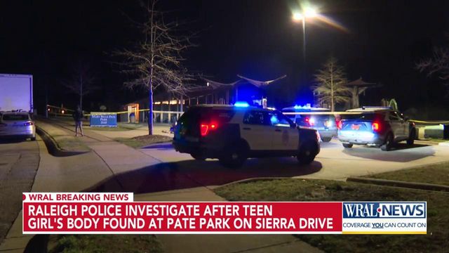Raleigh police investigate after teen girls' body found at Pate Park on Sierra Drive 