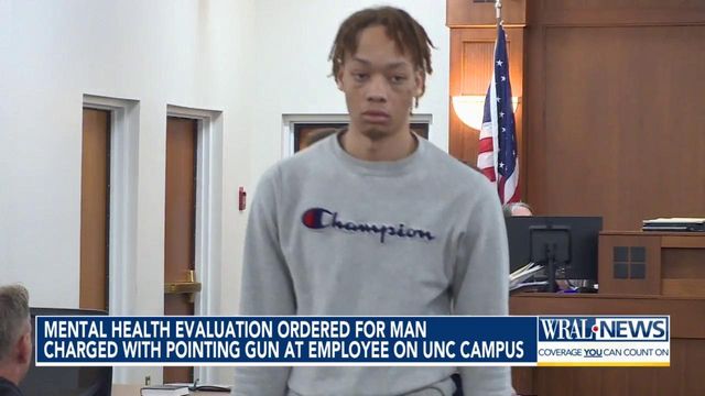 Judge orders mental health evaluation for man accused of pointing gun on UNC campus