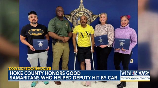 Good Samaritans honored after helping injured deputy in Hoke County