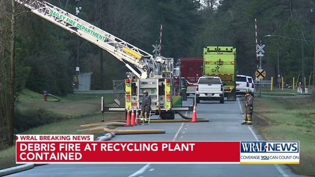 Debris fire at Rocky Mount recycling plant  