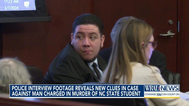 Raleigh police interview footage reveals new clues in case against man charged in murder of NC State student
