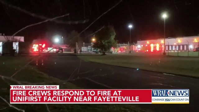 Crews respond to fire in Cumberland County at UniFirst facility