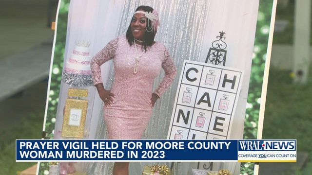 Prayer vigil underway for Moore County woman murdered in 2023 