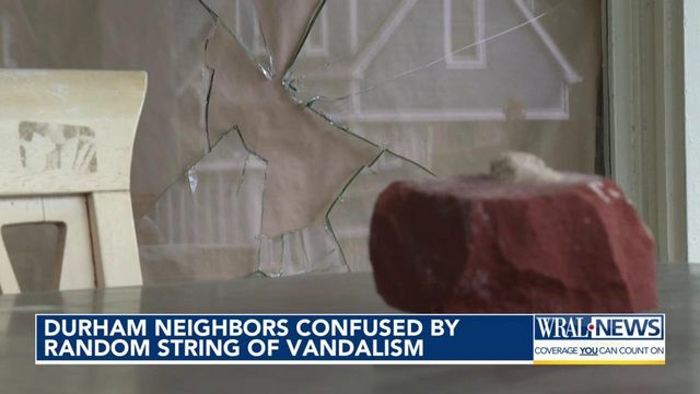 Durham neighbors confused by random string of vandalsim 