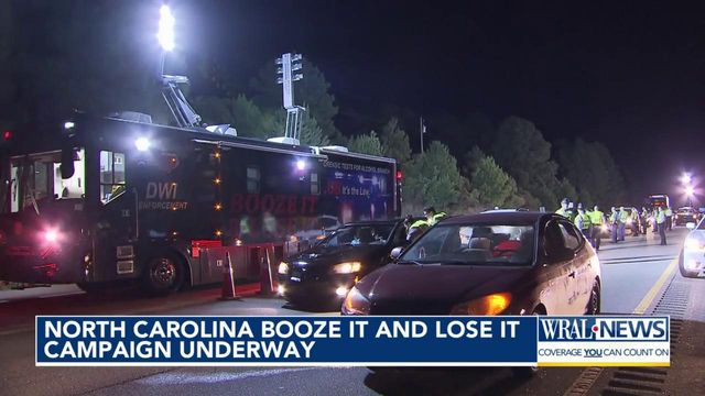 North Carolina booze it and lose it campaign underway  