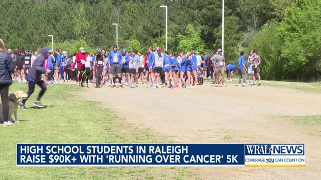 High school students in Raleigh raise over $90,000 with 'Running Over Cancer' 5k