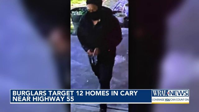 Burglars target 12 homes in Cary near N.C. 55