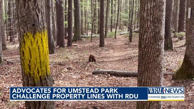 Advocates for Umstead Park challenge property lines with RDU