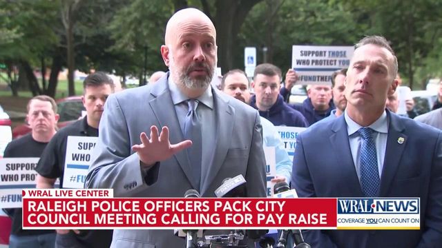 Raleigh police officers pack City Council meeting calling for better pay