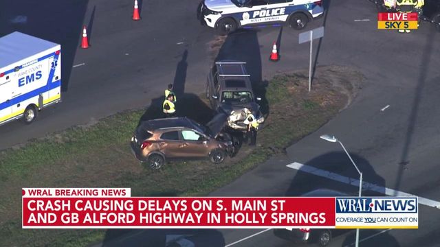 Delays near Main Street in Holly Springs due to crash