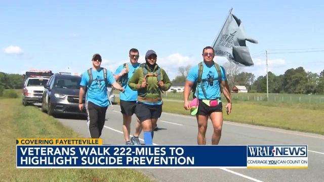 Veterans walk 222-miles to highlight suicide prevention 